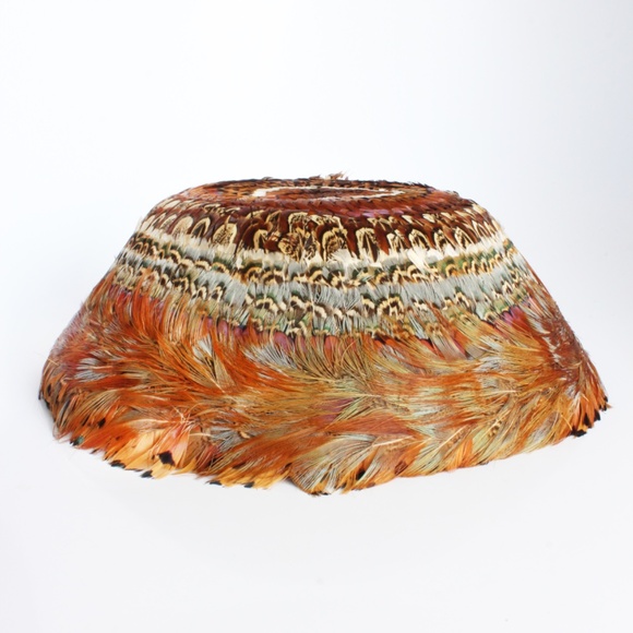 Vintage Dana Marte Original Hat with Feathers Mushroom Style Rare Retro 60s main image 9